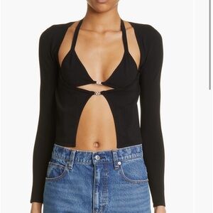 Alexander Wang crystal embellished bikini top
